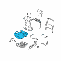 OEM 2001 Ford Explorer Sport Trac Seat Cushion Pad Diagram - 1L5Z-35632A22-AA