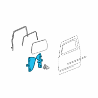 OEM 2009 Hummer H3 Front Side Door Window Regulator Diagram - 25939269