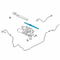 OEM 2019 Hyundai Kona Electric Blade Assembly-Wiper, Rear Diagram - 1RH09-AK011-R