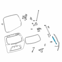 OEM 2012 Toyota Highlander Glass Support Diagram - 68930-48012