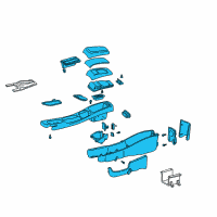 OEM Mercury Console Assembly Diagram - 2F1Z-54045A36-CAA