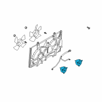 OEM Infiniti M45 Motor Assy-Fan Diagram - 21487-CL80A