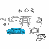 OEM 2014 Dodge Charger Cluster-Instrument Panel Diagram - 68343470AA