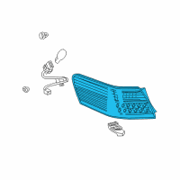 OEM 2010 Toyota Camry Lens & Body, Rear Combination Diagram - 81551-06350