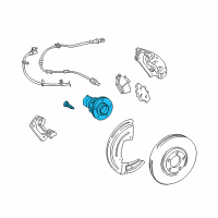 OEM Lincoln LS Front Hub & Bearing Diagram - 5W4Z-1104-BA