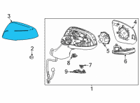 OEM Toyota Corolla Cross Mirror Cover Diagram - 87915-0E070-A1