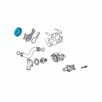 OEM 2009 Honda Fit Pulley, Water Pump Diagram - 19224-RB0-000