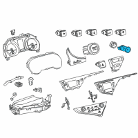 OEM 2019 Toyota Camry Hazard Switch Diagram - 84332-06110