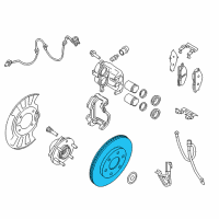 OEM 2019 Infiniti QX80 Rotor Disc Brake Front Diagram - 40206-1LA2B