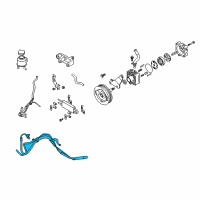 OEM 2017 Infiniti QX50 Power Steering Hose & Tube Set Diagram - 49710-1BA0A