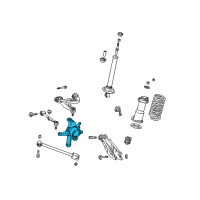 OEM Lexus IS300 Carrier Sub-Assy, Rear Axle, RH Diagram - 42304-51010