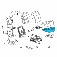 OEM 2016 GMC Yukon XL Seat Cushion Pad Diagram - 84960651