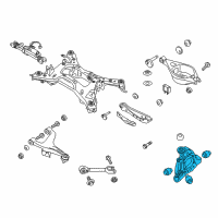 OEM 2011 Infiniti FX50 Housing Rear Axle LH Diagram - 43019-1CA0B