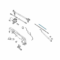 OEM Nissan Titan XD Wiper Blade Refill, Driver Diagram - 28895-EA000