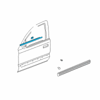 OEM 1997 Honda CR-V Molding Assy., L. FR. Door Diagram - 72450-S10-003