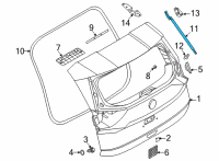 OEM Nissan Rogue Drive Unit-Power Back Door, RH Diagram - 90560-6RR0A