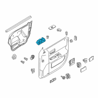 OEM 2012 Ford Taurus Window Switch Diagram - AA8Z-14529-AA