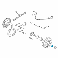 OEM 2019 Nissan Versa Note Nut-Lock, Rear Wheel Bearing Diagram - 43262-1HA1A