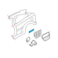 OEM 2007 Ford Focus Body Side Molding Diagram - 5S4Z-6129076-DAA