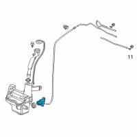 OEM 2016 Honda Accord Pump Set, Washer (Front) Diagram - 76846-TA5-A01