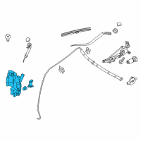 OEM 2012 Infiniti M35h Windshield Washer Tank Assembly Diagram - 28910-1MA0A