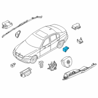 OEM 2013 BMW 335i xDrive Accelerating Sensor Diagram - 65-77-6-956-485