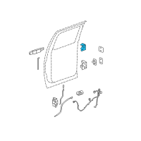 OEM 2013 GMC Yukon XL 2500 Upper Hinge Diagram - 25854397