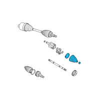 OEM 2007 Chevrolet Monte Carlo Boot Kit, Front Wheel Drive Shaft Tri-Pot Joint Diagram - 19259374