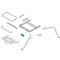 OEM 2018 Infiniti Q60 Motor Assy-Sunroof Diagram - 91295-5CA1A