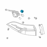 OEM Toyota Sienna Stoplamp Bulb Diagram - 81536-15120