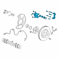 OEM Honda Civic Caliper Passenger Side F Diagram - 45018-T2F-A00RMN