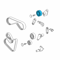 OEM 1998 BMW 540i Belt Tensioner Pulley Diagram - 11-28-1-731-220