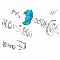 OEM Acura Splash Guard, Front Diagram - 45255-TZ3-A01
