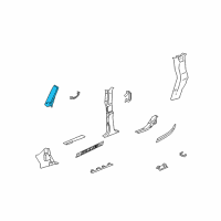 OEM 2003 Hummer H2 Molding Asm, Windshield Side Garnish LH *Wheat *Wheat Diagram - 19121399