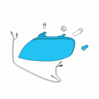 OEM 2009 Pontiac G3 Composite Headlamp Diagram - 96859972