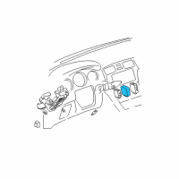 OEM 2003 Lexus ES300 Headlamp Leveling Computer Assembly Diagram - 89960-33091