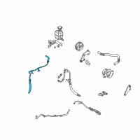 OEM Lexus ES300 Power Steering Return Tube Sub-Assembly Diagram - 44406-33061