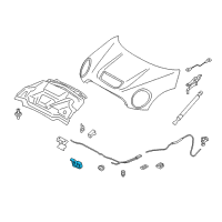 OEM 2016 BMW X5 Lock For Hood Diagram - 51-23-2-753-419