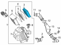 OEM Toyota Mirai Air Filter Diagram - 17801-77060