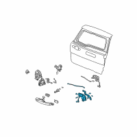 OEM Honda CR-V Actuator Assembly, Glass Hatch Diagram - 74811-S9A-J01