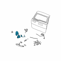 OEM 2002 Honda CR-V Lock Assembly, Tailgate Diagram - 74800-S9A-J01