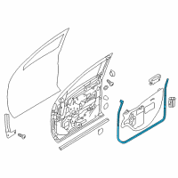 OEM 2020 Nissan Titan WEATHERSTRIP-FRONT DOOR, RH Diagram - 80830-9FV0C