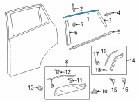 OEM 2022 Toyota Corolla Cross Reveal Molding Diagram - 75763-0A070