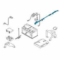 OEM 2008 BMW Z4 Plus Pole Battery Cable Diagram - 61-12-7-841-175