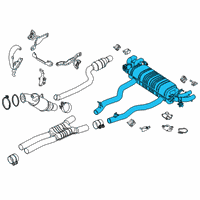 OEM 2016 BMW 750i xDrive Rear Exhaust Flap Muffler Diagram - 18-30-8-635-595