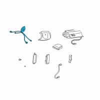 OEM 2001 Pontiac Grand Prix Coil Kit, Steering Wheel Inflator Restraint Module Diagram - 26087287
