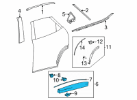 OEM 2022 Lexus NX350 MOULDING SUB-ASSY, R Diagram - 75077-78020