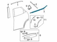 OEM 2022 Lexus NX350h MOULDING ASSY, RR DO Diagram - 75730-78020