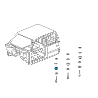 OEM Chevrolet Silverado Radiator Support Upper Insulator Diagram - 22954780