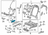 OEM 2022 Acura MDX Switch Assembly (12-Way) Diagram - 81250-TJB-A21